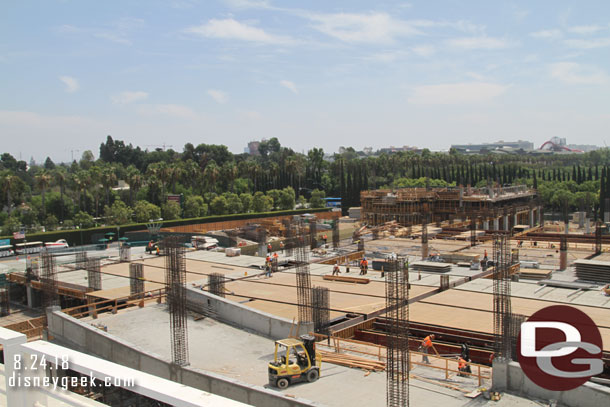 Here you can see the 3rd floor connection point of the lower ramp and it continues upward after it.  So it will go to at least floors 2 & 3 plus a higher one.