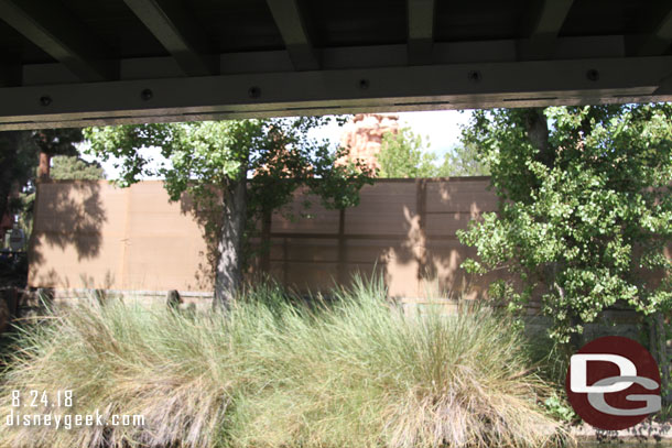 Fences up as you return to Frontierland. Assuming that is for Halloween party storage like past years.