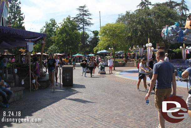 Walking through Fantasyland.