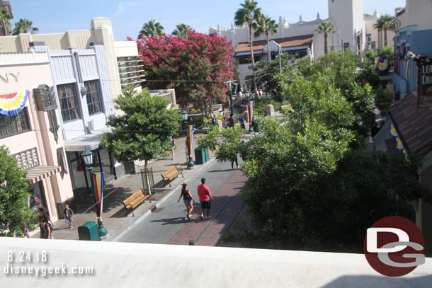 Passing over Buena Vista Street