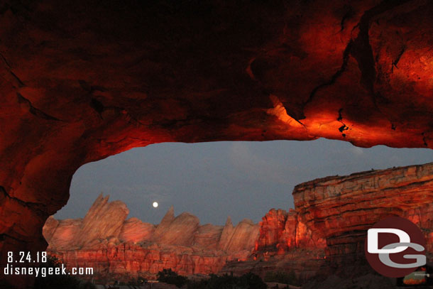 A full moon rising over the Cadillac Range in Ornament Valley this evening.