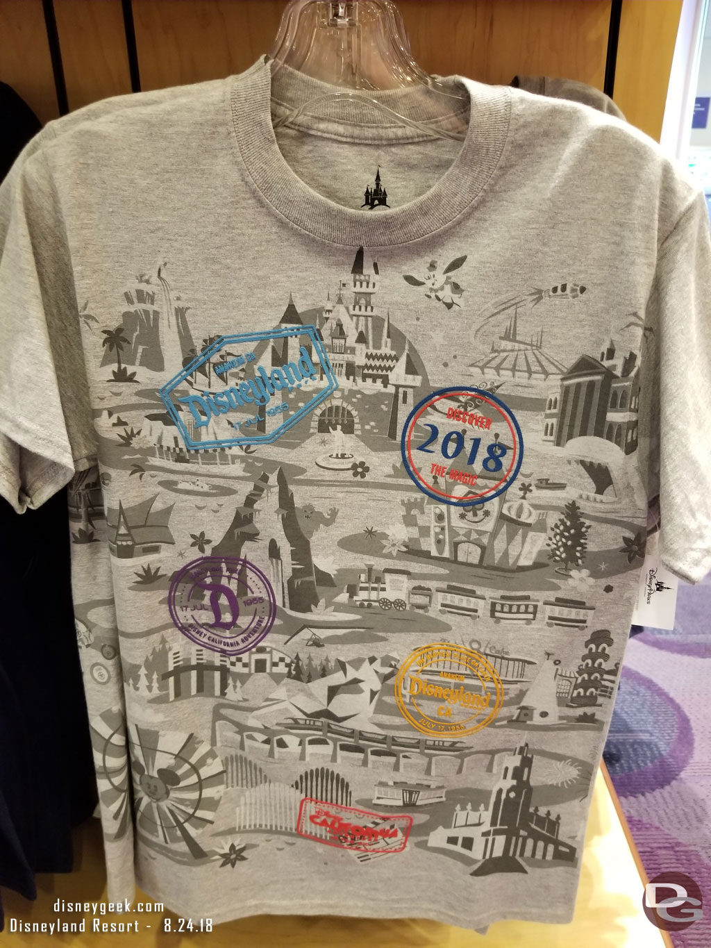 2018 Disneyland Resort shirt.