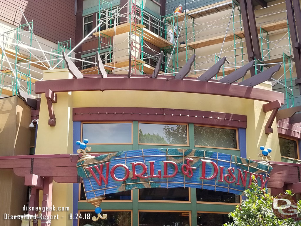 Renovation work on the Grand Californian over the World of Disney.