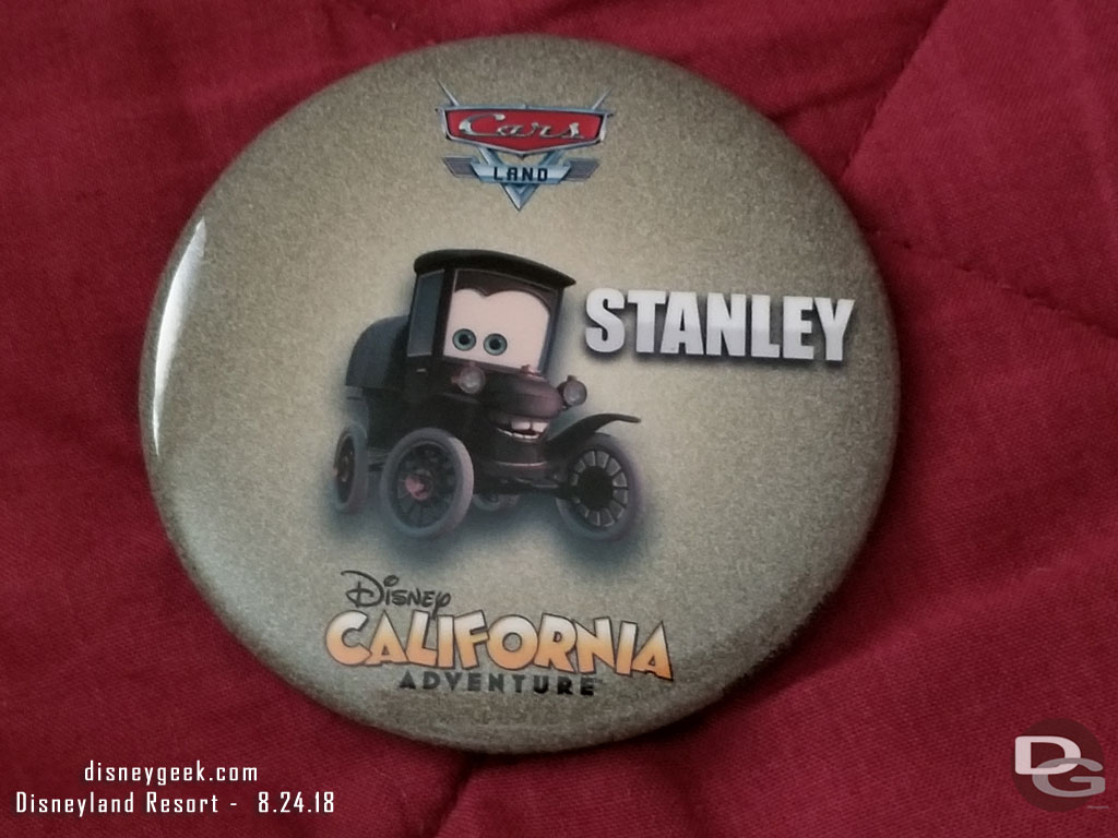 Stanley buttons were handed out to those who participated then extras to those in the area.