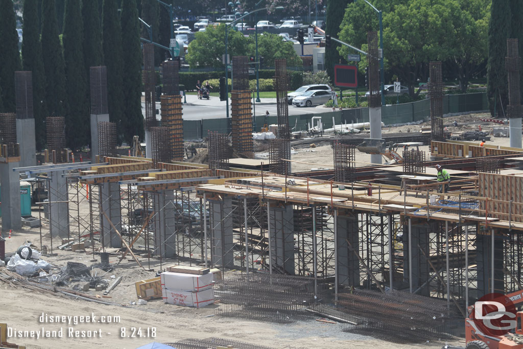 Panning to the right further you can see various stages of construction starting with the ground level in the background.