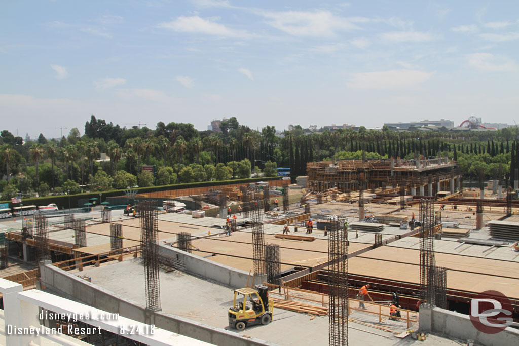 Here you can see the 3rd floor connection point of the lower ramp and it continues upward after it.  So it will go to at least floors 2 & 3 plus a higher one.