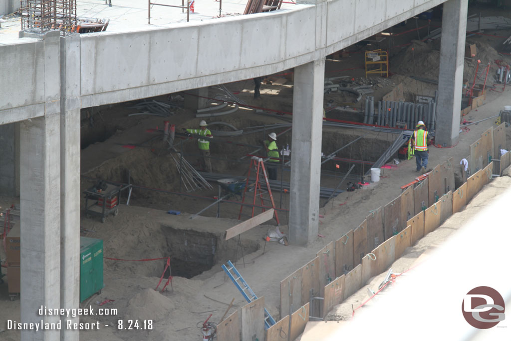 Looks like utility work going on underneath the first ramp and along the structure.