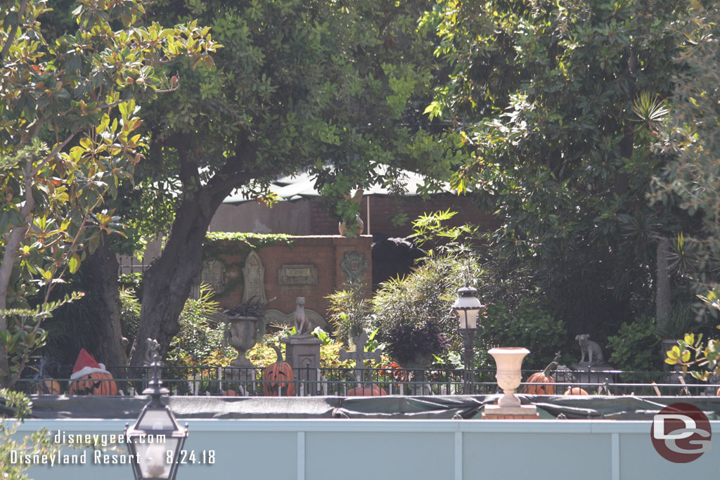 Haunted Mansion Holiday props waiting to be installed. The Mansion is closed until Sept 7th.