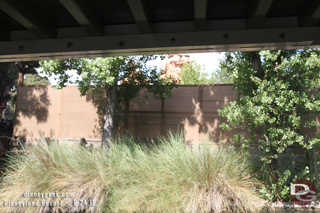 Fences up as you return to Frontierland. Assuming that is for Halloween party storage like past years.