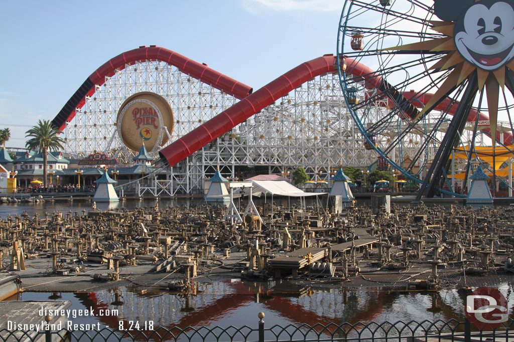 Work continues on the World of Color renovation project.