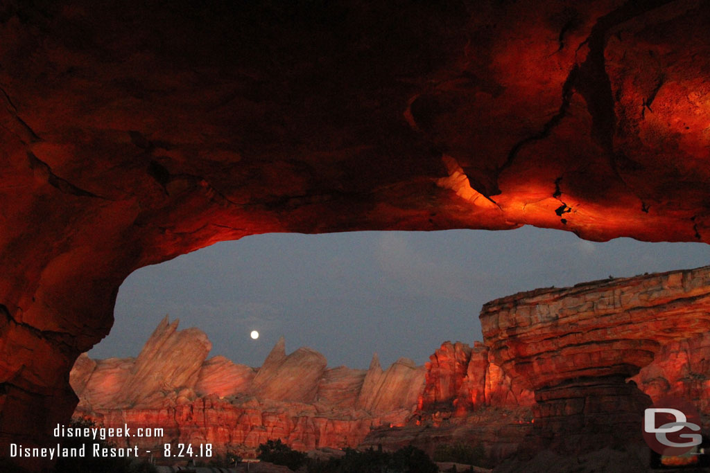 A full moon rising over the Cadillac Range in Ornament Valley this evening.