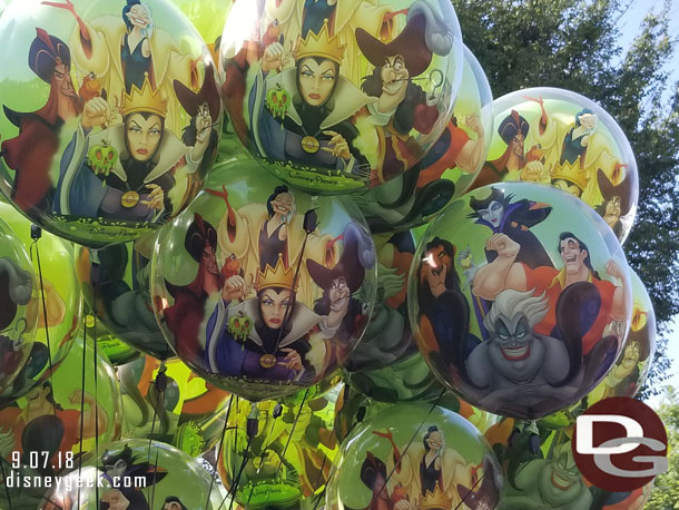 There is only one balloon but a different set of villains on each side.