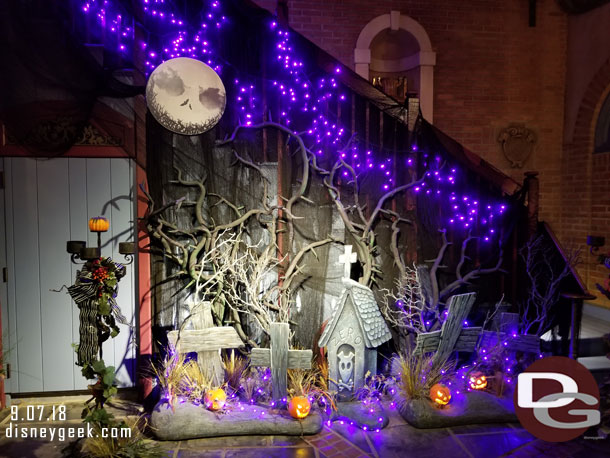 The backdrop for Jack and Sally in New Orleans Square.  They had wrapped up for the evening already.