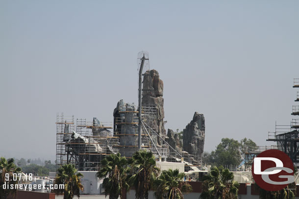 Panning to the right looks like more scaffolding is removed from the first formations to rise up.