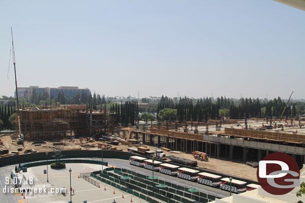 The new parking structure continues to grow. 