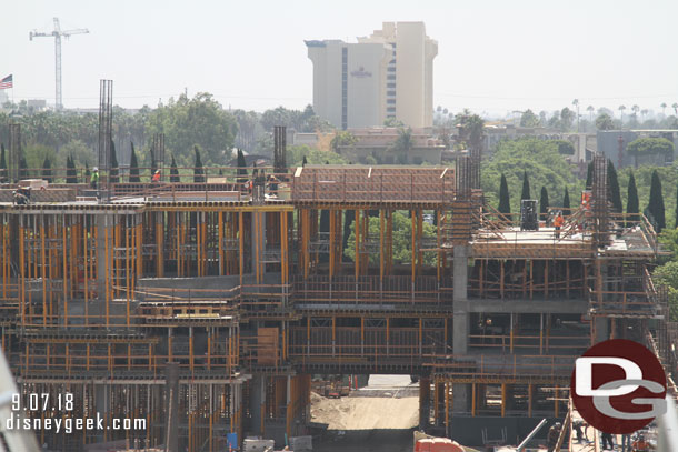 Another look at the escalator structure.  The path underneath/through it was being  used by trucks delivering supplies.