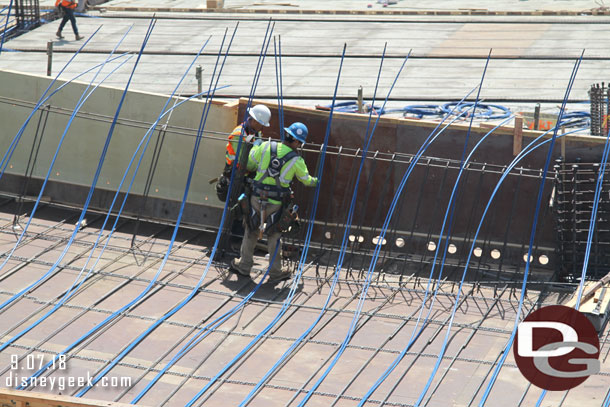 A team working on the ramp.