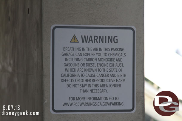 Throughout the resort the warning signs from the state of California seem to be getting larger and more intrusive.