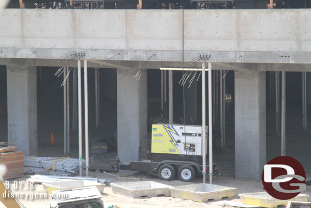 Many of the supports for the 2nd floor have been removed in the nearest section as work on the ground level continues.