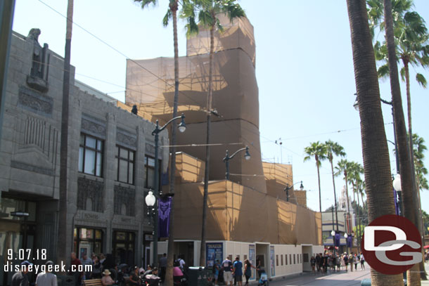 The Animation Building exterior renovation continues.