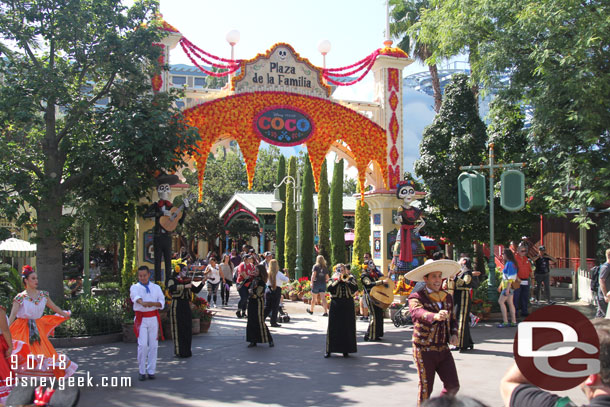 A Musical Celebration of Coco has returned and is performed a handful of times per day.