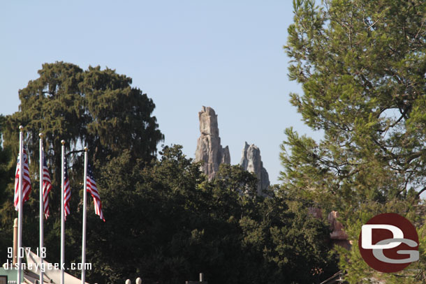 Star Wars: Galaxy's Edge Spires in the distance