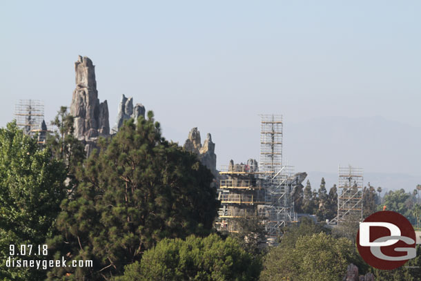 Went for a hike up to the top of the tree house. Here is a look at Star Wars: Galaxy's Edge from there.