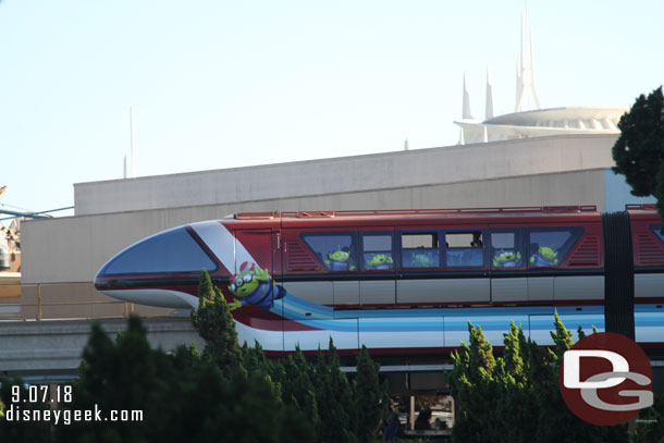 Pixar Fest is over but the Monorails still have their overlays.