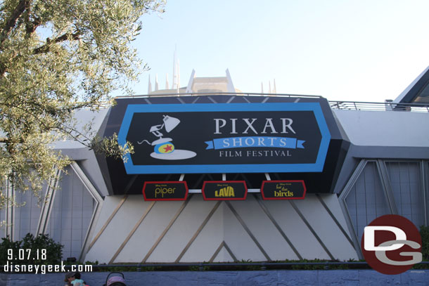 As is the Pixar Shorts Festival in Tomorrowland.