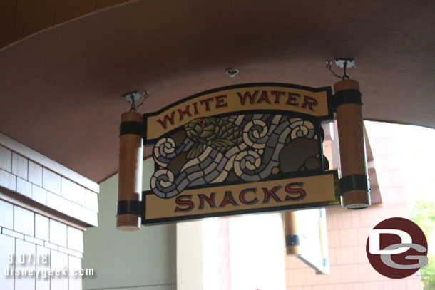 White Water Snacks will be closing for renovation and expansion soon. 