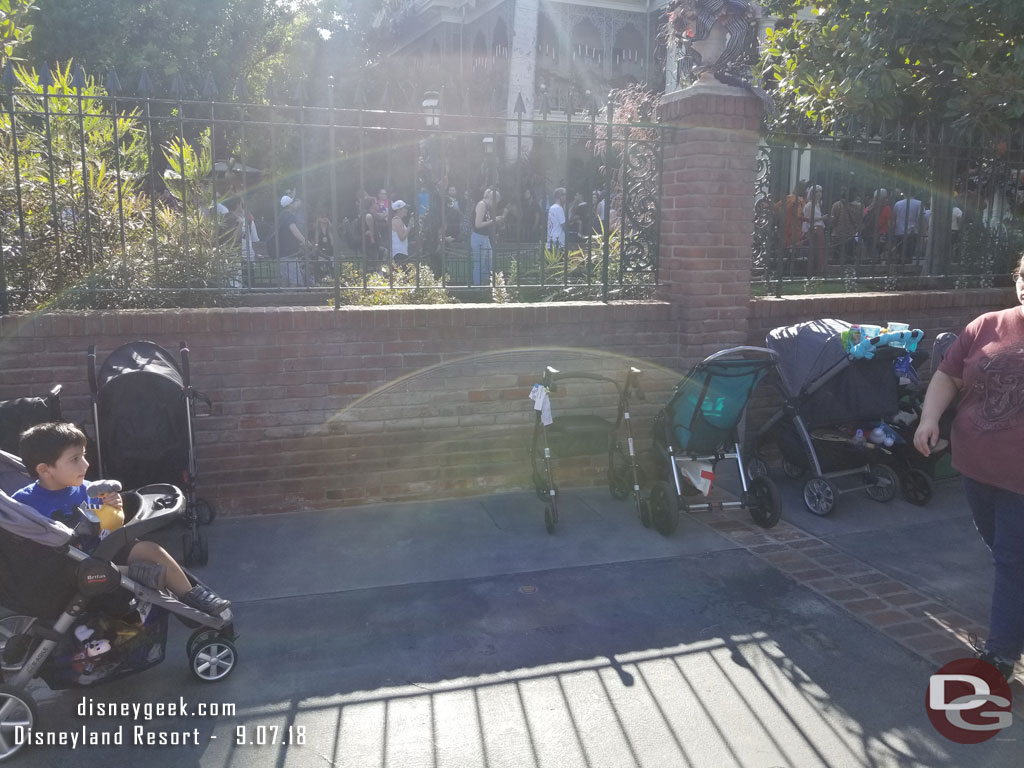 During the switchover they removed the planter/seating along the walkway. This added a few more feet to the path.