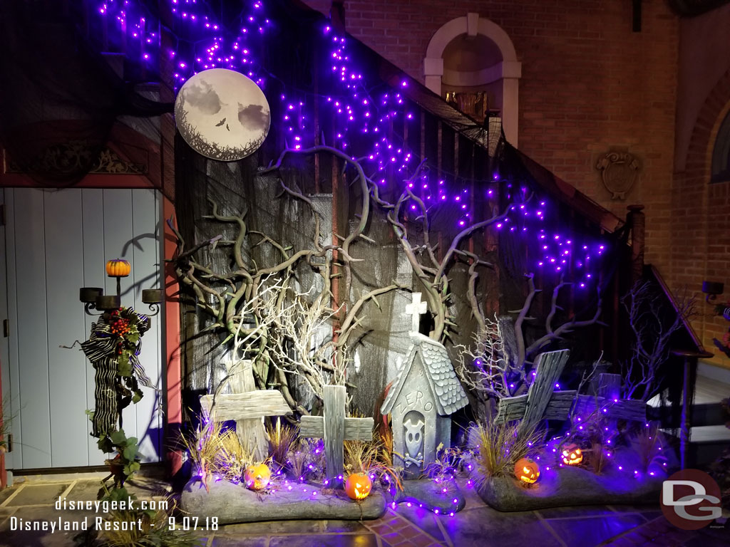 The backdrop for Jack and Sally in New Orleans Square.  They had wrapped up for the evening already.