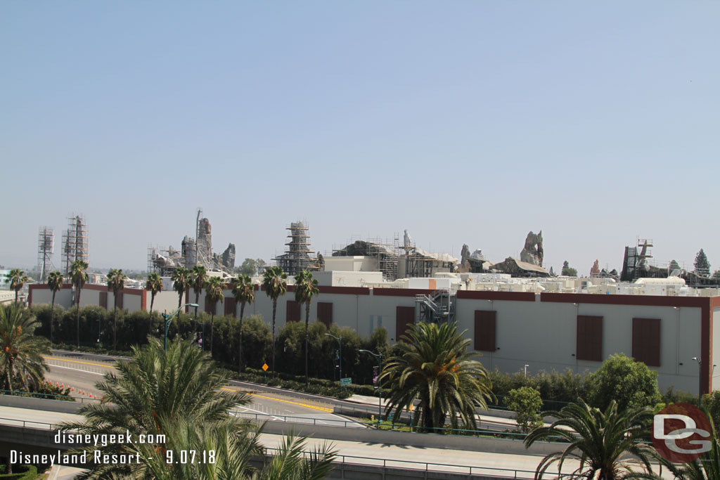 A wide view of the back side of Star Wars: Galaxy