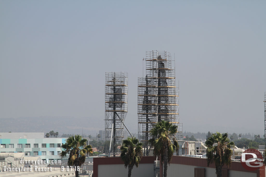 The background spires continue to take shape.  No concrete applied yet.