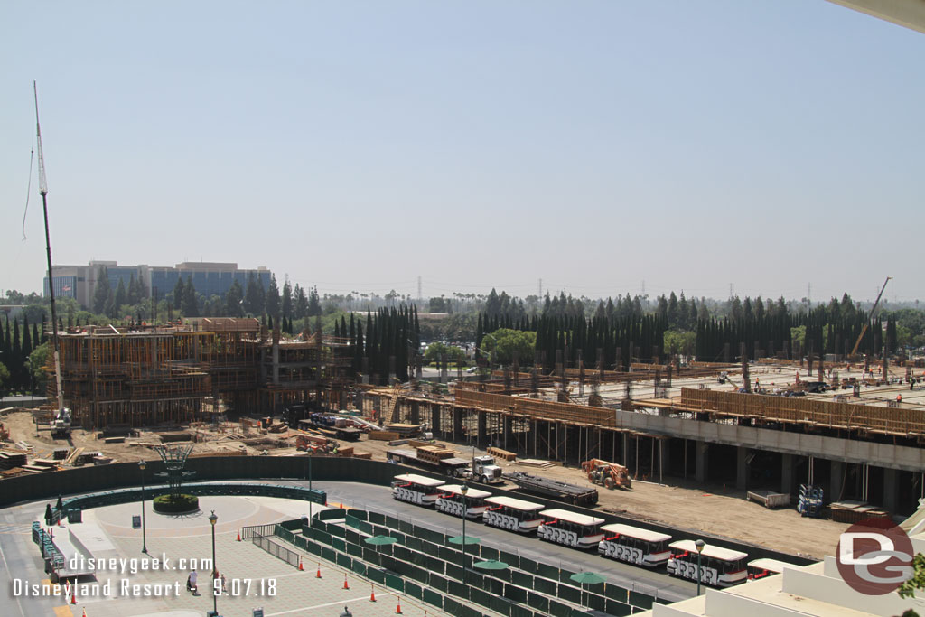 The new parking structure continues to grow. 