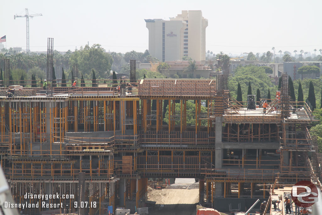 Another look at the escalator structure.  The path underneath/through it was being  used by trucks delivering supplies.