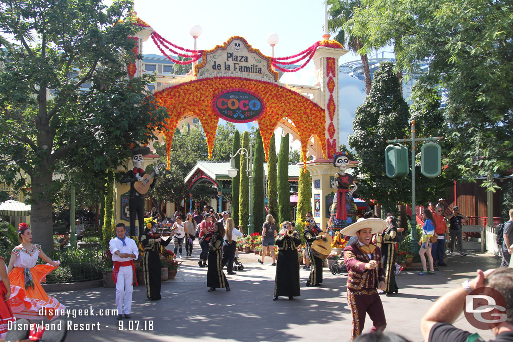 A Musical Celebration of Coco has returned and is performed a handful of times per day.