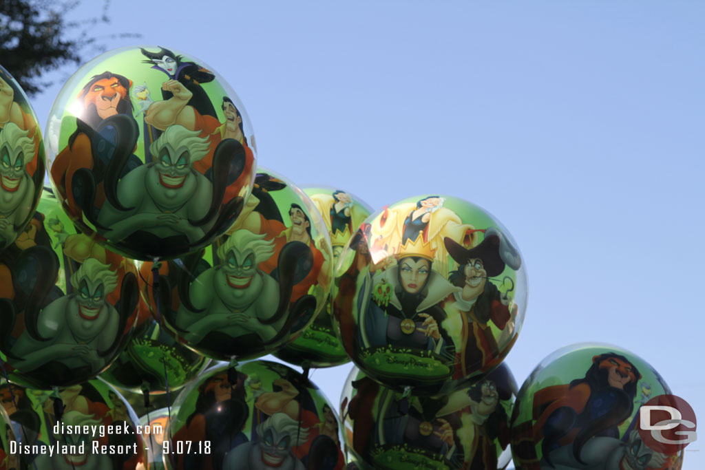 New Villain balloons for sale on Main Street USA