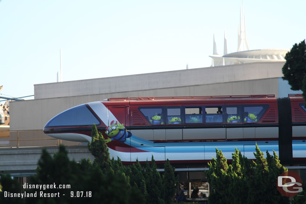 Pixar Fest is over but the Monorails still have their overlays.