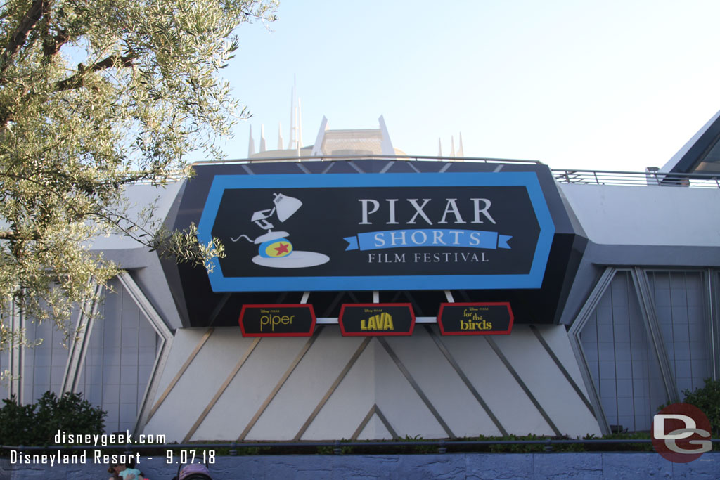 As is the Pixar Shorts Festival in Tomorrowland.