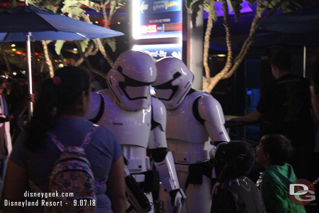 Stormtroopers still out patrolling this evening.