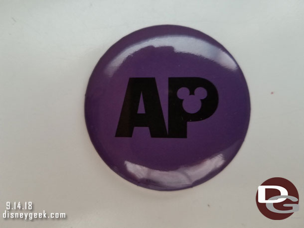 Purple AP buttons this week