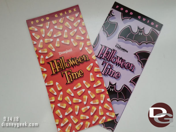 Halloween Time Food Guides for the parks.