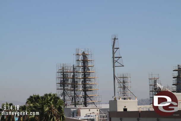 Not a lot of visible progress on the distant spires since last visit.