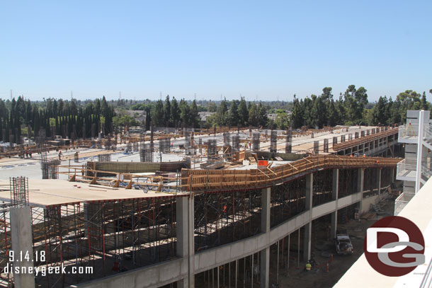 The second ramp looks to have concrete now and the side rails are being worked on.