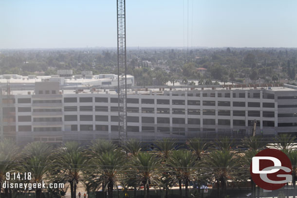 Land cleared along Katella for a new hotel. Behind it a new parking structure, assuming for the convention center.