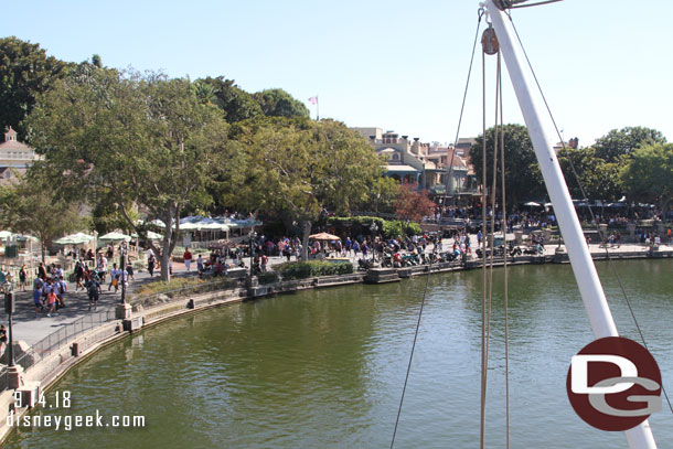 New Orleans Square from the top deck of the Mark Twain Riverboat.