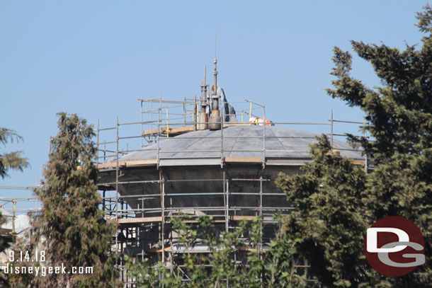 Working on the roof of this structure.  Looks like more detail has been added throughout it.