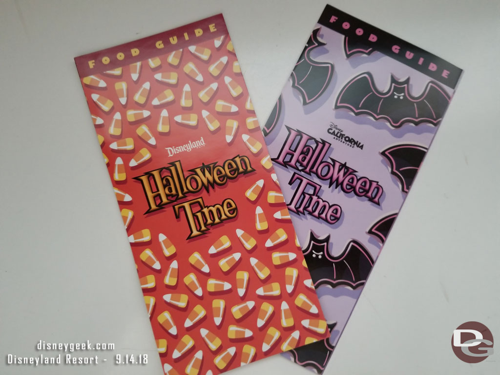 Halloween Time Food Guides for the parks.