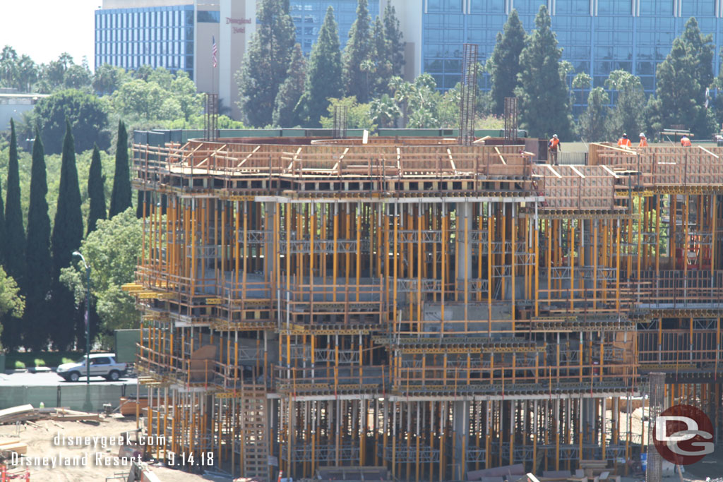 A closer look.  Workers on the fifth level.